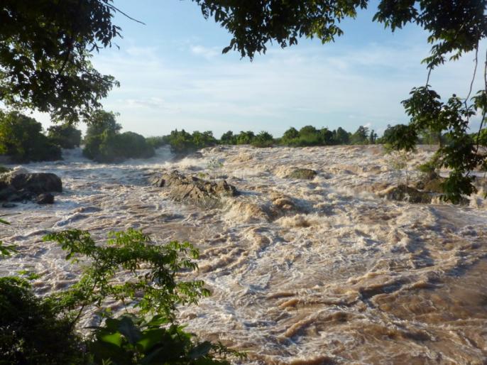 Aguas agitadas del río Mekong